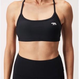 Running Bare Women's Gelato Push Up Crop Top in Black. Women’s size 6/8